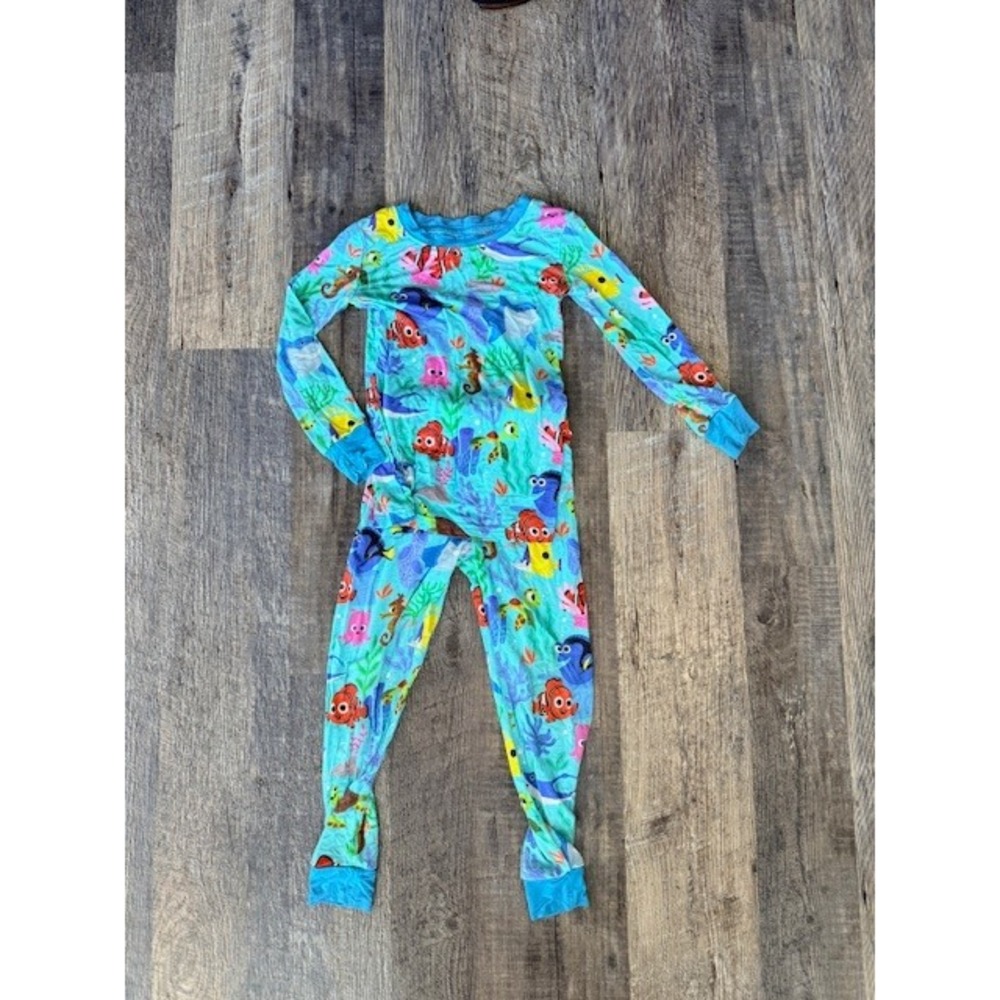 Little Sleepies Disney Finding Nemo Bamboo Pajama Set 3T Blue Lunaluxe PJs